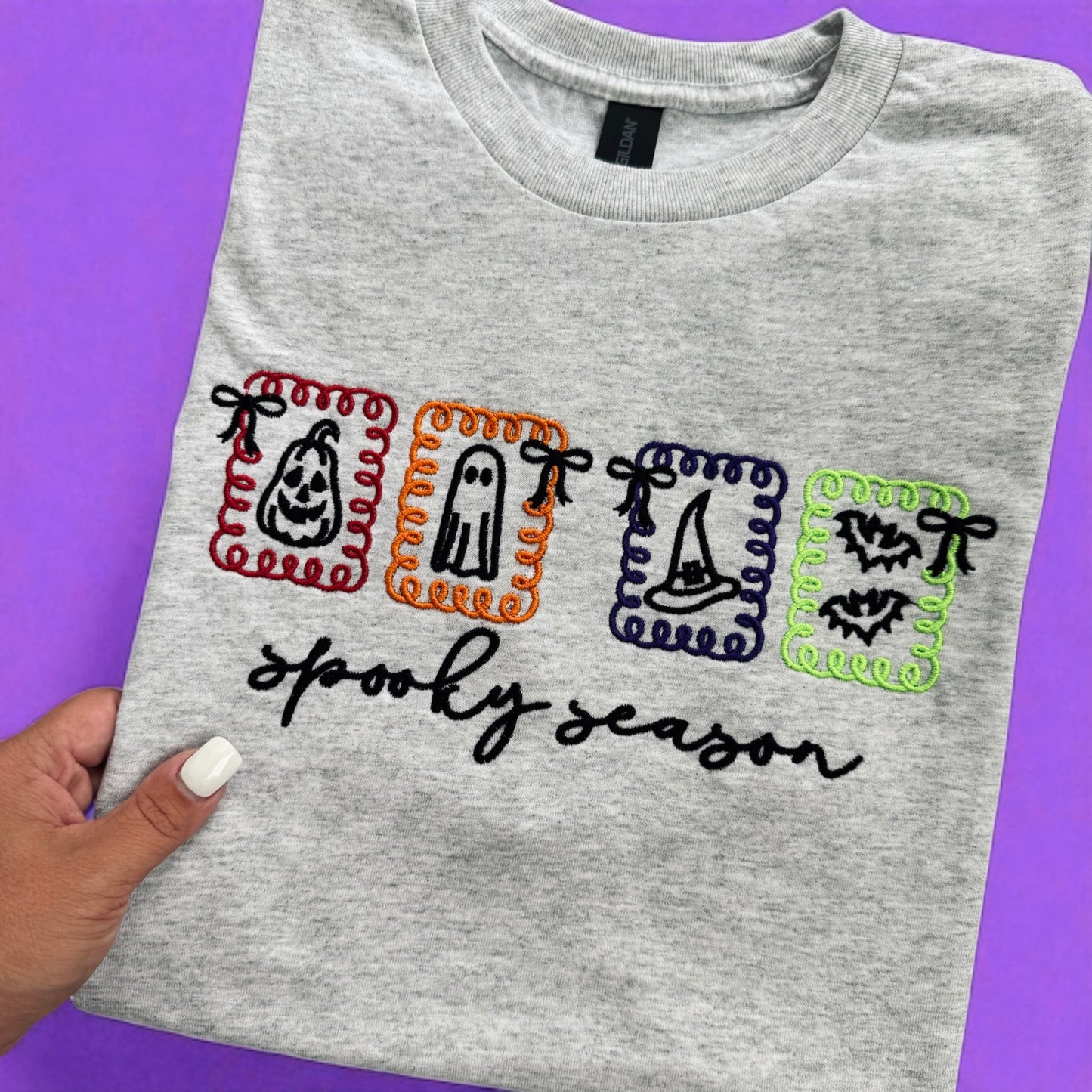 Halloween Frame Embroidered Shirt
