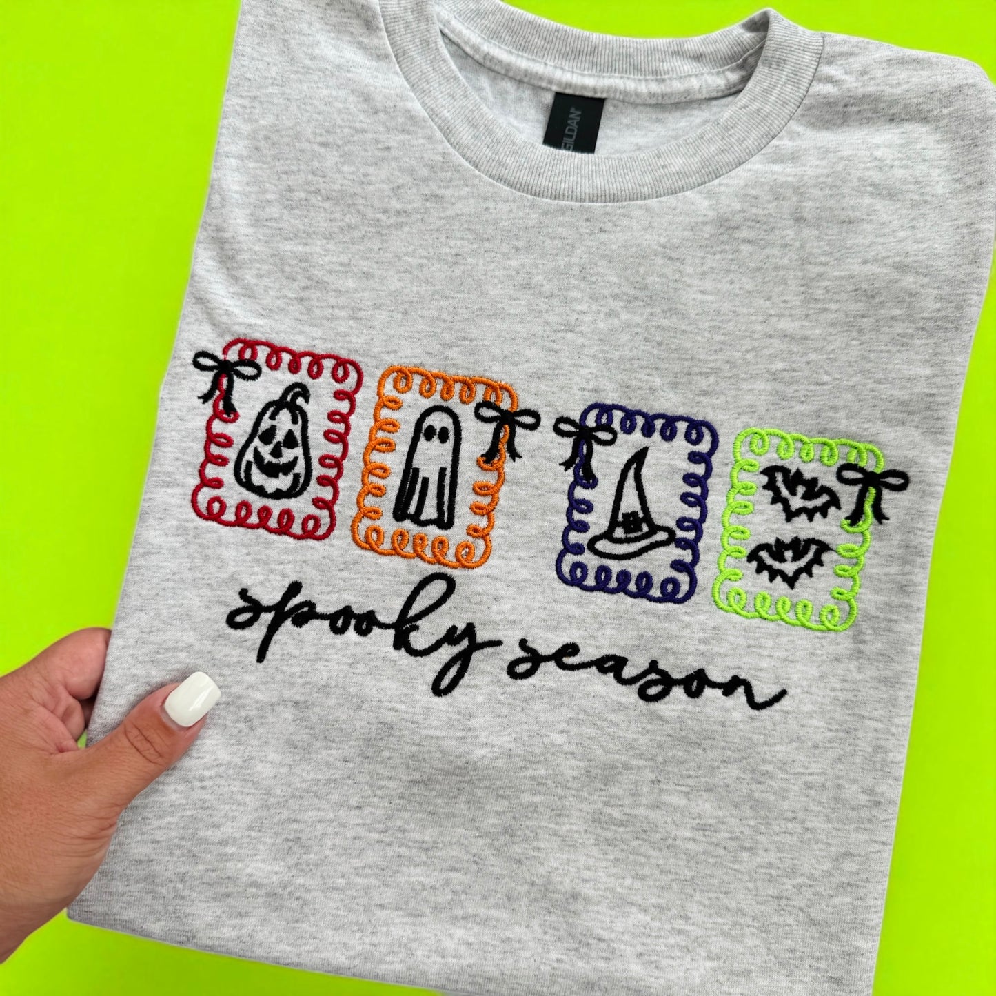 Halloween Frame Embroidered Shirt