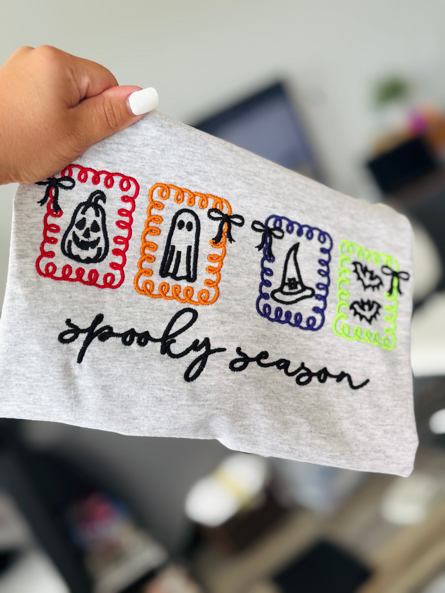 Halloween Frame Embroidered Shirt