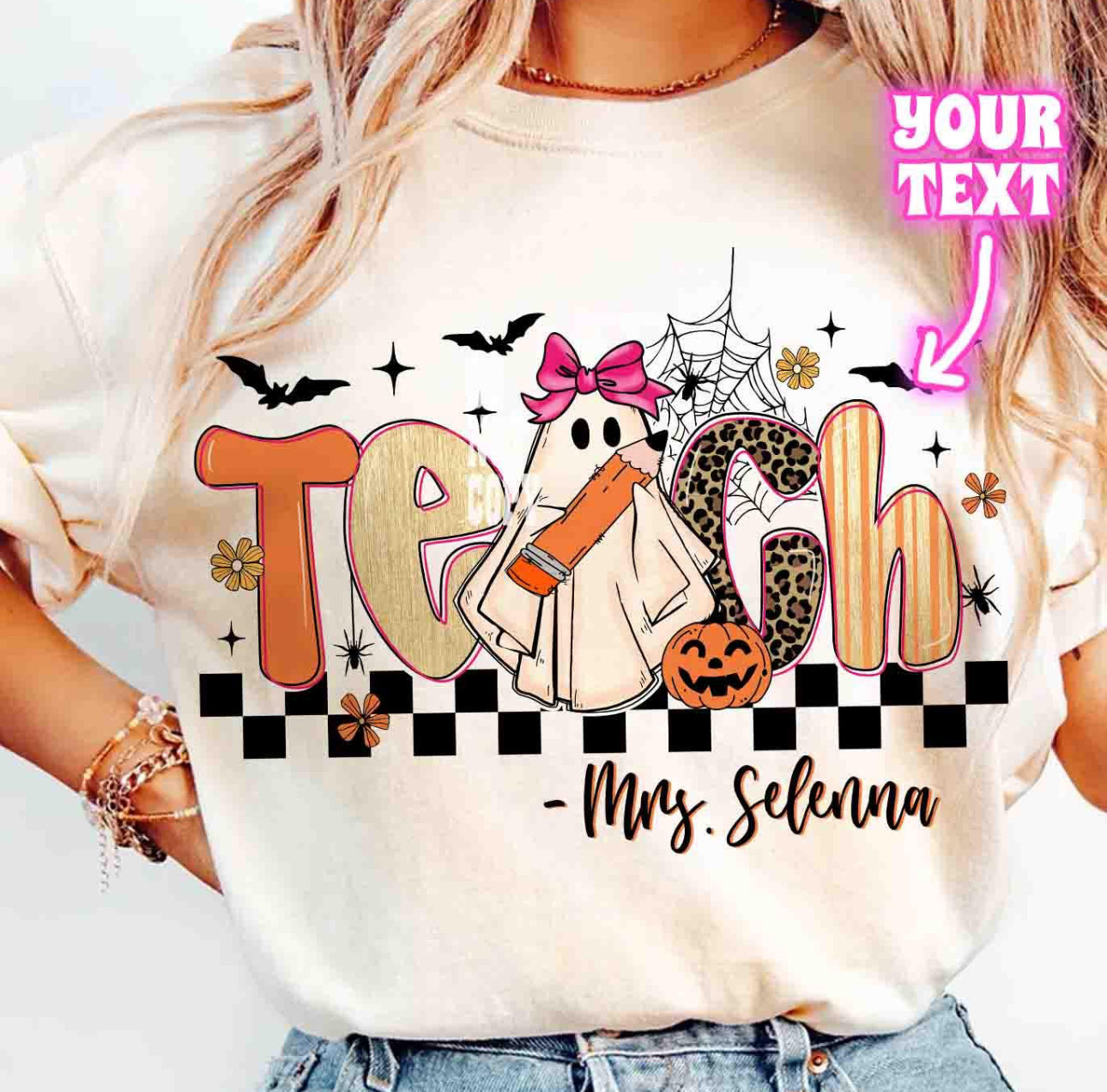 Personalized Teach Halloween Shirt