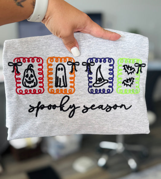 Halloween Frame Embroidered Shirt