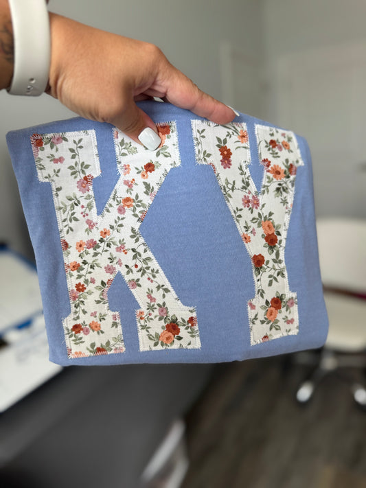 Vintage Blooms Appliqué Shirt