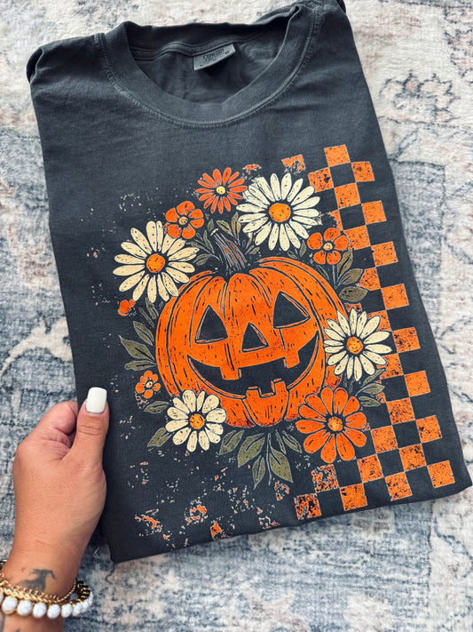 Checkered Pumpkin Shirt