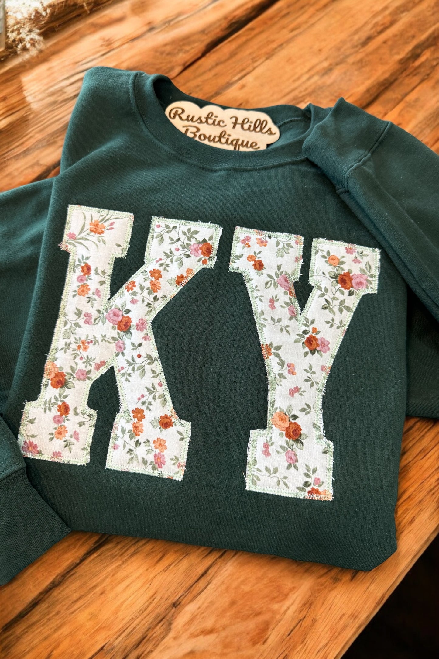 Vintage Blooms Appliqué Shirt