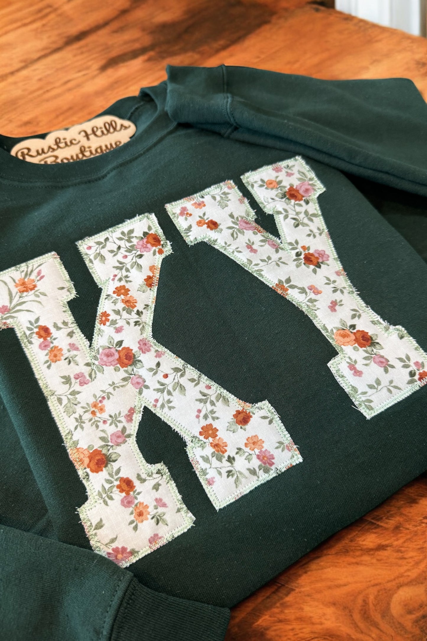 Vintage Blooms Appliqué Shirt