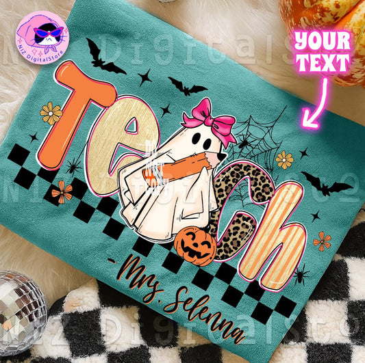 Personalized Teach Halloween Shirt