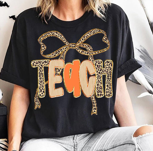 Fall Bow Teach Shirt